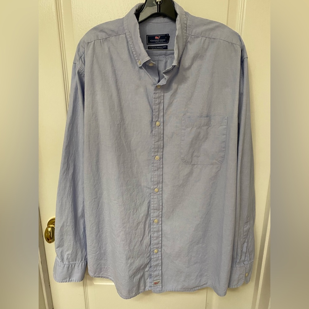 Vineyard Vines Classic Fit Murray Pale Blue Classic Oxford Button-Down Shirt